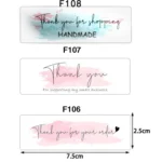 10 Rolls Rectangle Thank You Label Sticker - Image 3