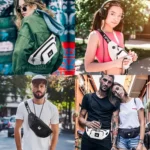 YIPINU YPU-DS Fashion Chest Bag Messenger Bag Waist Bag Waterproof Sports Mobile Phone Bag with External USB Port - Image 7