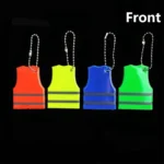 15 PCS Vest Style Reflective Pendant Night Warning Highlight Reflective Keychain Random Colour Delivery - Image 2