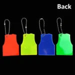 15 PCS Vest Style Reflective Pendant Night Warning Highlight Reflective Keychain Random Colour Delivery - Image 4