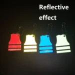15 PCS Vest Style Reflective Pendant Night Warning Highlight Reflective Keychain Random Colour Delivery - Image 5