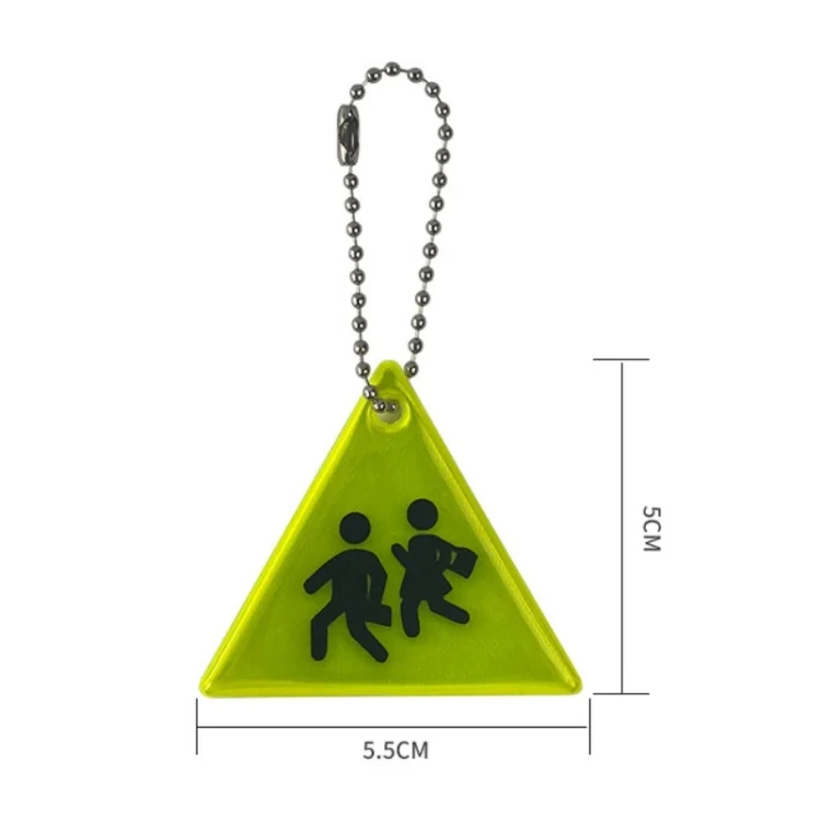 TBD05721321_2.webp Sidewalk Reflective PVC Keychain Traffic Safety Schoolbag Night Reflective Pendant Random Colour Delivery - Image 3