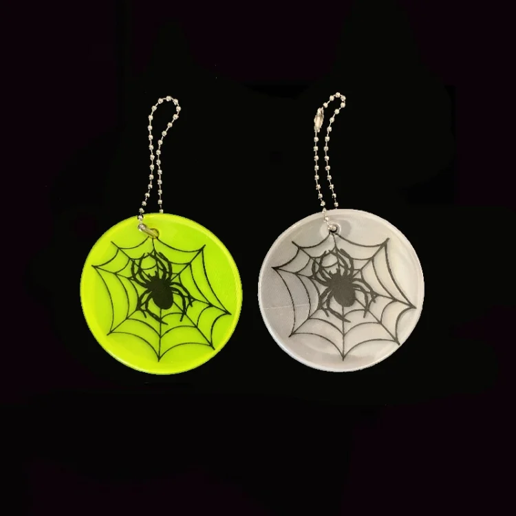 TBD05721326_1.webp 10 PCS Spider Web Type Reflective Waterproof Pendant For Night Riding Student Schoolbag Pendant Random Colour Delivery - Image 2