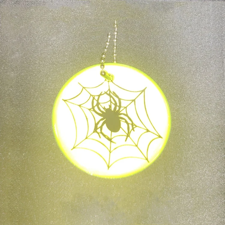 TBD05721326_3.webp 10 PCS Spider Web Type Reflective Waterproof Pendant For Night Riding Student Schoolbag Pendant Random Colour Delivery - Image 4