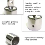 Ordinary Single Top Silk Slip Cap 316 Stainless Steel Yacht RV Awning Accessories - Image 6