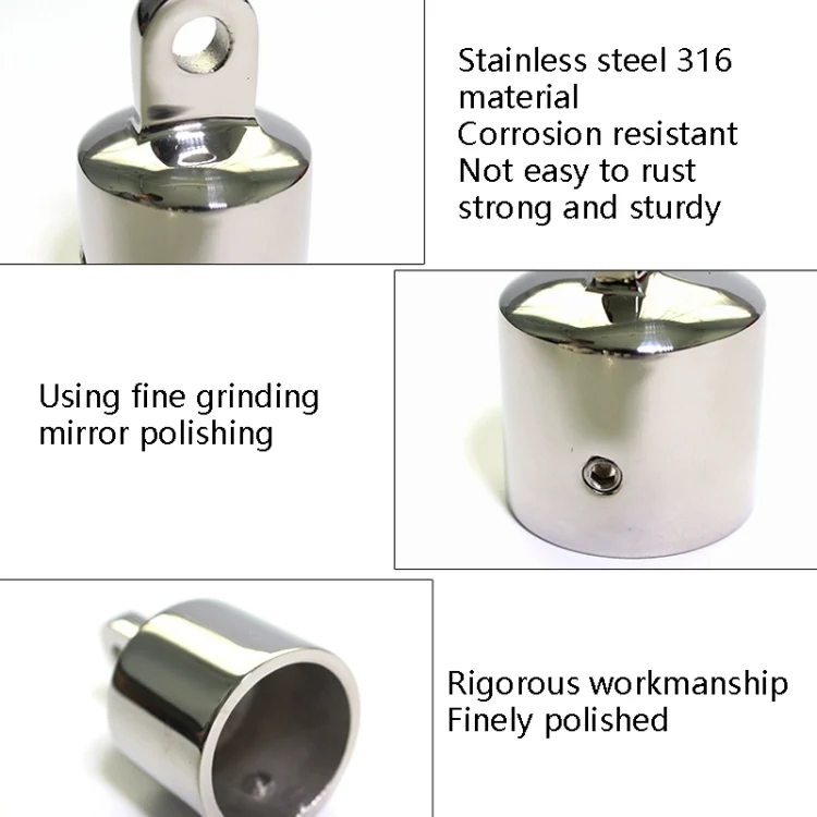 TBD0572142901_B5.webp Ordinary Single Top Silk Slip Cap 316 Stainless Steel Yacht RV Awning Accessories - Image 6