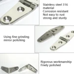 Four-Hole Stainless Steel Hinge 316 Flat Open Bearing Hinge - Image 6