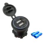 Car Motorcycle Modified Charger Double Aperture 4.2A With Touch Switch USB Car Charge - Image 3
