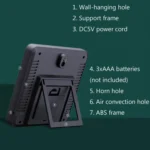 Indoor Color Digital Display Thermometer & Hygrometer Household Large-Screen Electronic Clock - Image 5