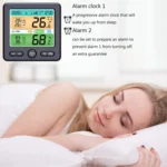 Indoor Color Digital Display Thermometer & Hygrometer Household Large-Screen Electronic Clock - Image 6