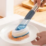 Kitchen Oil Dirty Pan Brush Can Add Detergent Sponge Brush Long Handle Cleaning Brush - Image 6