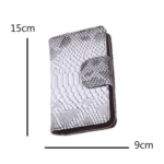 Ladies Python Texture Leather Clutch Embossed Zipper Wallet - Image 2