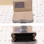 Ladies Python Texture Leather Clutch Embossed Zipper Wallet - Image 3