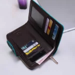 Ladies Python Texture Leather Clutch Embossed Zipper Wallet - Image 5