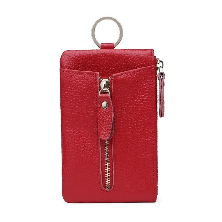 Men Leather Multifunctional Coin Purse Household Large-capacity Key Card Case