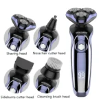 Sportsman SM-530 Electric Men Shaving Knife Multi-Function Base Charging Digital Water Washing Razor - Image 3