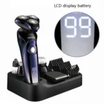 Sportsman SM-530 Electric Men Shaving Knife Multi-Function Base Charging Digital Water Washing Razor - Image 5