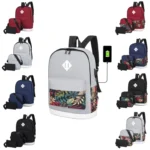 3 in 1 College Style Casual Backpack Student USB Charging Backpack - Image 2