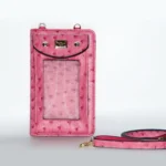 Multifunctional Touch Screen Hanging Neck Ostrich Pattern Mobile Phone Bag Women One-Shoulder Messenger Mini Coin Purse - Image 6