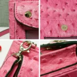 Multifunctional Touch Screen Hanging Neck Ostrich Pattern Mobile Phone Bag Women One-Shoulder Messenger Mini Coin Purse - Image 3