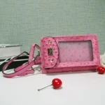 Multifunctional Touch Screen Hanging Neck Ostrich Pattern Mobile Phone Bag Women One-Shoulder Messenger Mini Coin Purse - Image 4