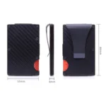 Carbon Fiber Wallet Metal RFID Bank Card Holder - Image 3
