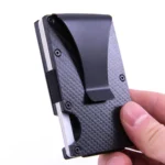Carbon Fiber Wallet Metal RFID Bank Card Holder - Image 6