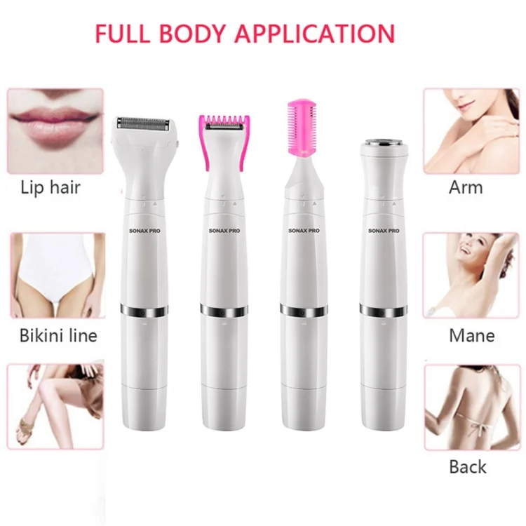 TBD0572193201_B4.webp SONAX PRO SN-8933 4 In 1 Electric Women Shaver Multi-Function USB Charge Scraping Knife Hair Removal Device - Image 5