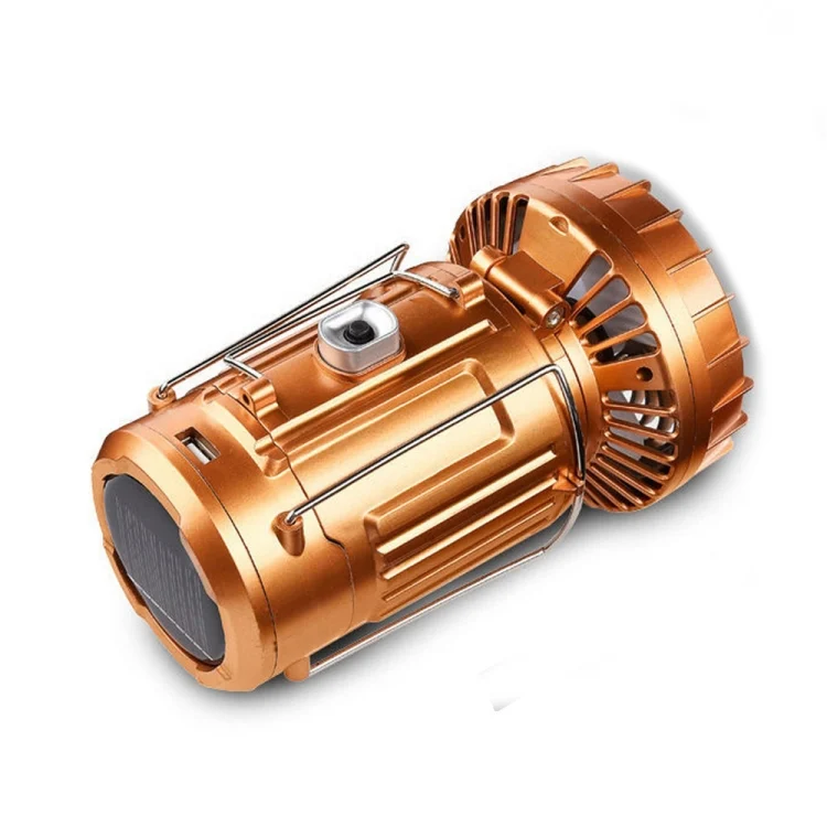 Outdoor Solar Fan Light Camping Light Portable Stretch Switch Horse Lantern, EU Plug, Type: