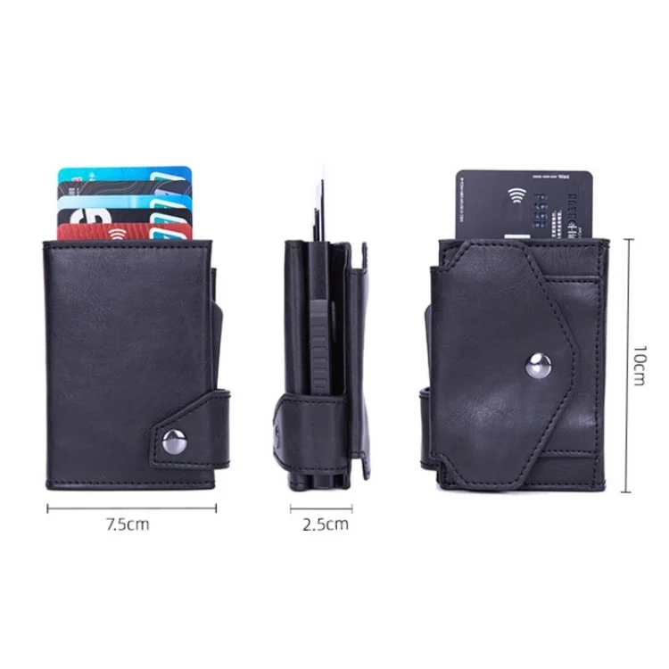 TBD0572196901_B2.webp Anti-Theft Aluminum Alloy Coin Purse RFID Anti-Degaussing Automatic Pop-Up PU Bank Card Bag - Image 3