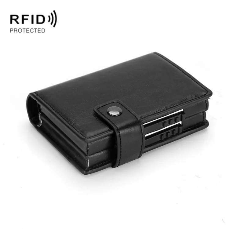 Dual Card Aluminum Alloy Card Box RFID Anti-Theft Wallet