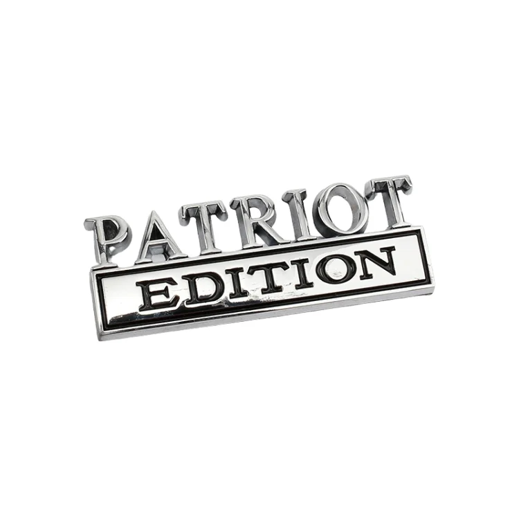 2 PCS Patriot Edition Metal Leaf Board Car Stickers Back Tail Box Label