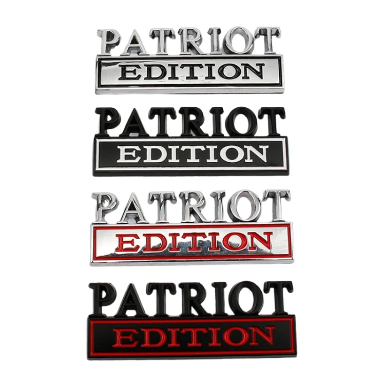 TBD0572200401_B1.webp 2 PCS Patriot Edition Metal Leaf Board Car Stickers Back Tail Box Label - Image 2