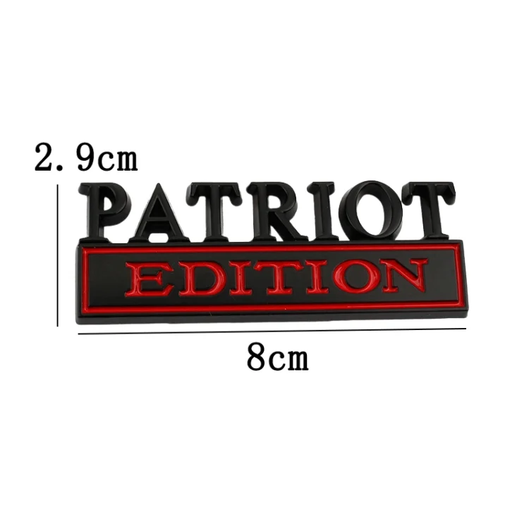 TBD0572200401_B2.webp 2 PCS Patriot Edition Metal Leaf Board Car Stickers Back Tail Box Label - Image 3