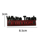 2 PCS Car Metal Modification Standard White Trash Edition Car Label Stickers - Image 3