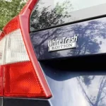 2 PCS Car Metal Modification Standard White Trash Edition Car Label Stickers - Image 5