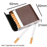 Men Metal Fiber Leather Magnetic Buckle Cigarette Case - Image 3