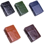 Men PU Leathe Retro Lighter Cigarette Box - Image 2