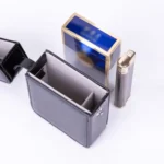 Men PU Leathe Retro Lighter Cigarette Box - Image 4
