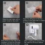 Hotel Hair Dryer Wall Mount High Power Hair Dryer Household Hair Cylinder Dryer, CN Plug - Image 5