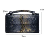Ladies Snake Sequins Print Wrist Bag Multifunctional Chain One-Shoulder Diagonal Wallet - Image 3
