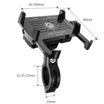 Kewig M6-S 12V Motorcycle Waterproof Aluminum Alloy Mobile Phone Bracket With QC3.0 Fast Charging - Image 3
