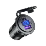 12V Modified Car USB Charger With Voltage Display PD QC3.0 Socket - Image 3