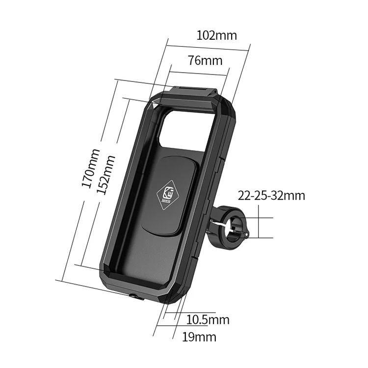 TBD0572217601A_1.webp Kewig Bicycle Motorcycle Waterproof Box Mobile Phone Bracket Riding Touch Mobile Phone Fixed Seat - Image 7