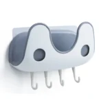 Exhaust Hole Two-Color Pot Cover With Hook Multi-Function Storage Shelf