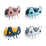 Exhaust Hole Two-Color Pot Cover With Hook Multi-Function Storage Shelf - Image 2