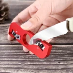 Portable Sharpening Tool Outdoor Ring Double-Head Sharpener Lightweight Mini With Chain Ring - Image 6