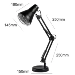 Household 150-watt Infrared Simple Physiotherapy Lamp With Metal Long Arm US Plug - Image 2