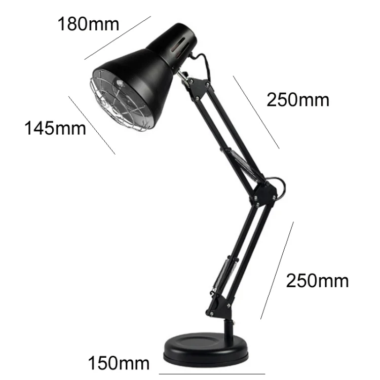TBD0572238601_B1.webp Household 150-watt Infrared Simple Physiotherapy Lamp With Metal Long Arm US Plug - Image 2