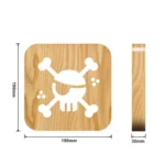 FS-T1875W 2.5W Pirate Shape Solid Wood Table Lamp LED Night Light - Image 3